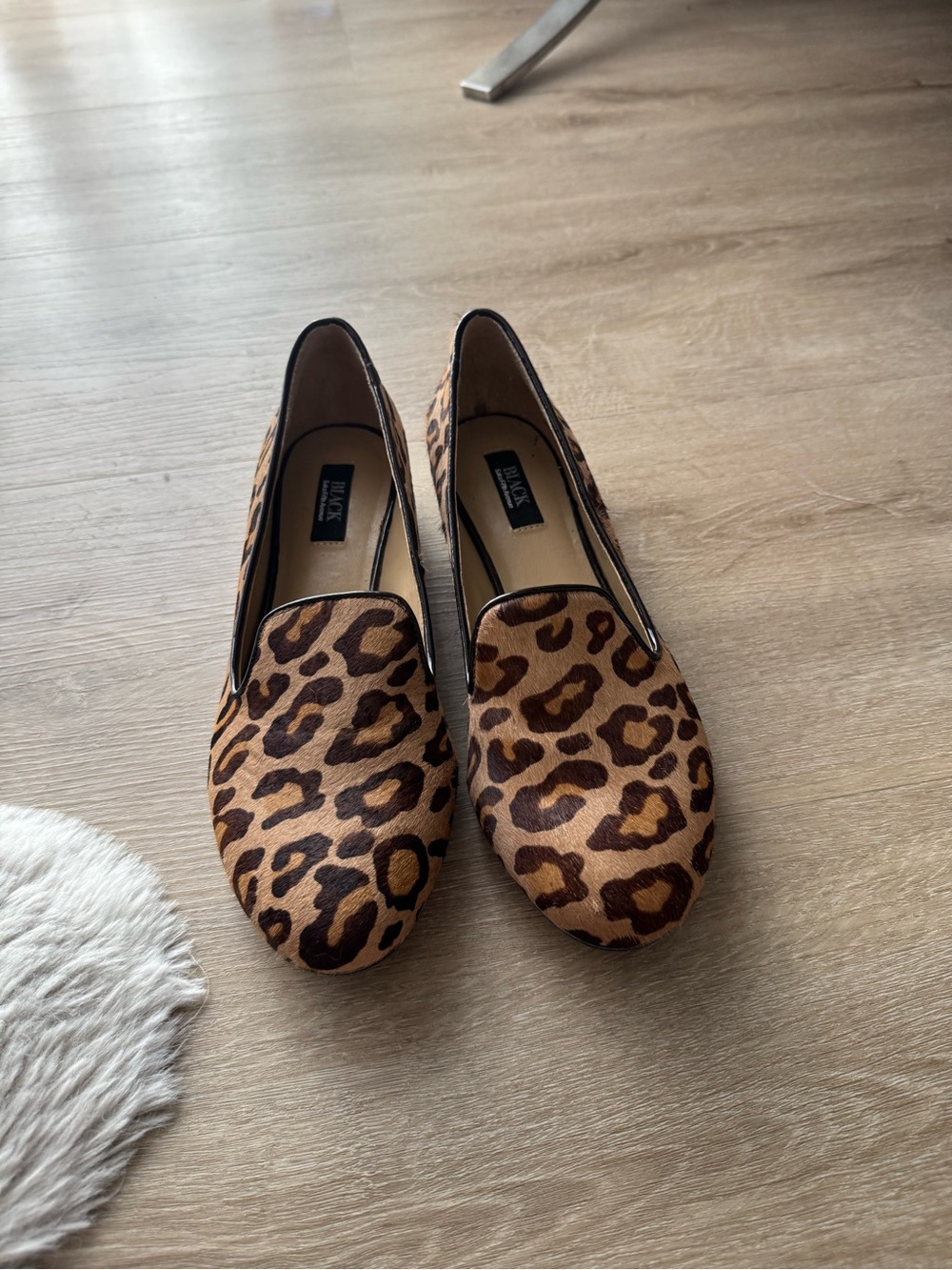 Saks Fifth Avenue Leopard Print Loafers - Brown/Black